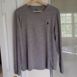 Polo heathered gray longsleeve